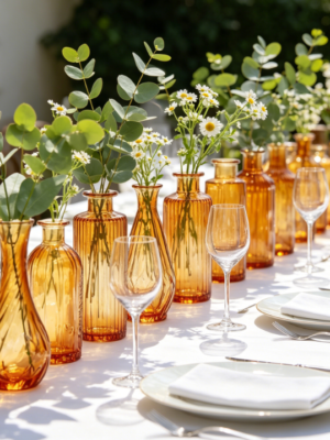 Glass Bud Vases, Set of 32, Small Mini Vintage – for Centrepieces or Weddings